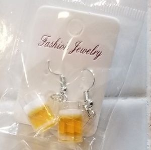 Beer mug earrings
